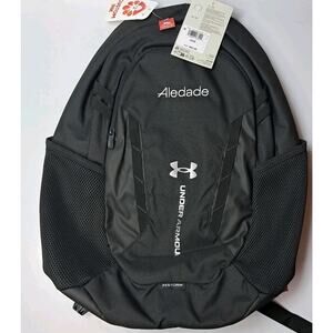Under Armour Hustle 6.0 Backpack Black Laptop Bag New w Tags Water Resistant